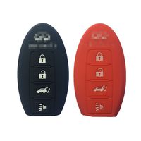 Black and Red Key Skin Jacket Silicone Remote Key Fob Cover Bag Holder 4 Buttons For Infiniti EX35 FX50 G37 M45 QX56