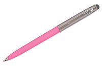 PCA USA Made Pen Stylus Combo Bulk Silver Cap with Pink Barrel, Black Ink, 12 Pens (PPS005-12BULK)