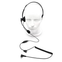 GoodQbuy Over-Head Earpiece/Headset with Boom Mic &VOX for Motorola Radios Walkie Talkie RMM2050 GP300 CP200 PR400 CLS1110 2-pin