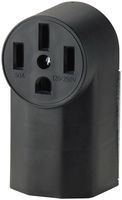 Eaton WD1212 50-Amp 3-Pole 4-Wire 125-Volt Surface Mount Range Power Receptacle, Black