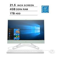 2019 HP Pavilion All-in-One 21.5 Inch FHD 1080P Desktop (Intel Celeron G4900T 2.9GHz, 4GB DDR4 RAM, 1TB HDD, Intel UHD Graphics 610, WiFi, Bluetooth, HDMI, Windows 10) (Mint)
