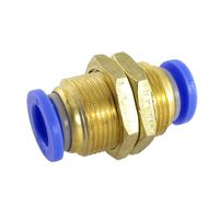 Uxcell a11031700ux0246 8 mm to 8 mm One Touch Fittings Bulkhead Union Adapter