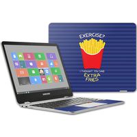 MightySkins Skin Compatible with Samsung Chromebook Plus 12.3"(2017 - Extra Fries | Protective, Durable, and Unique Vinyl Decal wrap Cover | Easy to Apply, Remove, and Change Styles | Made in The USA
