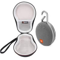 JBL Clip 3 IPX7 Waterproof Portable Bluetooth Speaker On-The-Go Bundle with gSport Deluxe Travel Case (Gray)