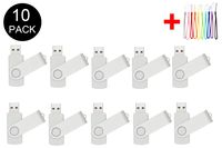 10PCS 2.0/3.0 USB Flash Drive Pen Drive Memory Stick Thumb Stick Pen Black (2.0/8GB, White)