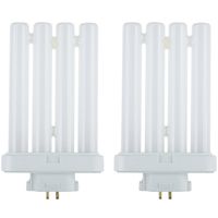 Sunlite Series FML27/65K/2PK Fluorescent 27W 6500K Daylight Quad Tube FML CFL Plugin Light Bulbs, 4-Pin GX10Q-4 Base, 2 Pack, 6500K-Daylight