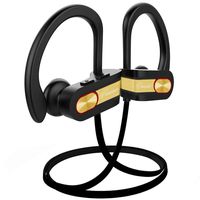 Upgrade Bluetooth Earphones Waterproof IPX7 with Microphone - Noise Cancelling high Bass HiFi Stereo Sweat-Proof Headphones - Wireless Sports Earbuds Headset for Workout - 8hrs Play and Easy Pairing