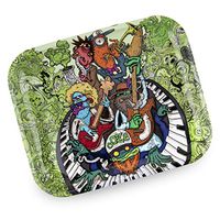 Ooze - Metal Rolling Tray - Large 14"x12" - Smoking Accessories - Rolling Tray - Ashtray - Rolling Tobacco Tray - Smoking Accessories Dry Herb - Tobacco Accessories (Band Jam)
