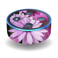MightySkins Skin Compatible with Amazon Echo Dot (2nd Gen) - Purple Flowers | Protective, Durable, and Unique Vinyl Decal wrap Cover | Easy to Apply, Remove, and Change Styles | Made in The USA