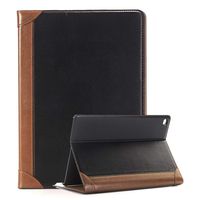 iPad Mini 1/iPad Mini 2/iPad Mini 3 Case, Shockproof PU Leather Folding Stand Smart Protective Case Cover with Sleep/Wake Function and Card Slots for iPad Mini 1/2/3, Black