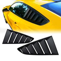 Allinoneparts Matte Black GT 5 Vents Style Quarter Side Window Scoop Louvers for Ford Mustang 2015 2016 2017