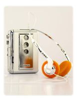 FYDELITY Audio Cassette Tape Player with Retro Headphones & Mp3 80s Portable