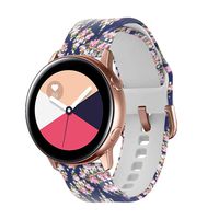 GinCoband Colorful Galaxy Watch Bands for Samsung Galaxy Watch 42mm,Galaxy Watch Active 40mm,Galaxy Watch Active2 40mm 44mm,Gear Sport,Rose Gold Watch Buckle for Women (Rose Flower Pink, Large)