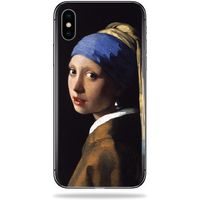 MightySkins Skin Compatible with Apple iPhone X - Girl with Pearl Earring | Protective, Durable, and Unique Vinyl Decal wrap Cover | Easy to Apply, Remove, and Change Styles | Made in The USA