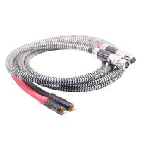 Moonsaudio HiFi Interconnect Cable 2RCA Male to Dual XLR Male/Female Cables,Digital & Analogue Subwoofer Stereo Audio Cable for Home Theater,HDTV,Amplifiers,Hi-Fi System (3M/10FT, RCA to XLR Female)