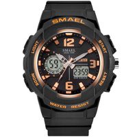 SMAEL Women's Sport Wrist Watch Quartz Dual Movement with Analog-Digital Display Watches for Women (Rose Gold)