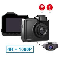 ShiZhen W1 4K car Dash cam Built in WiFi GPS with HiSilicon HI3559+OS08A10 8MP Sensor Dual Channels Front 4k 170° and Rear 1080p 130° HDR/WDR Super Capacitor Time-Lapse G-Sensor Motion Detection