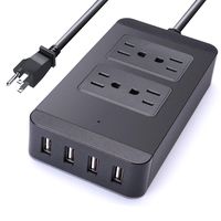 Power Strip with USB Ports Jestar Surge Protector Power Strip with 4 Port USB 6FT Long Cord for iPhone iPad Smartphone Charging in Workbench, Nightstand, Dresser, Home and Office (UL Listed)