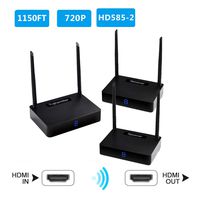 Wireless HDMI Sender Measy HD585-2 Extender/Adapter/Dongle Audio Transmitter and Receiver 1150ft/350m with IR Remote(1TX to 2RX)