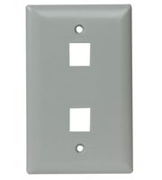Legrand - On-Q WP3402GY 2 Port Oversized Wall Plate, Gray