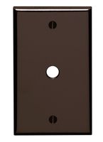 Leviton 85013 1-Gang .406 Inch Hole Device Telephone/Cable Wallplate, Standard Size, Thermoset, Box Mount, Brown