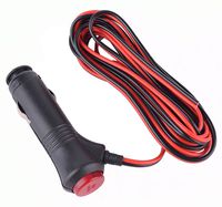 Carviya Car Motorbike/Motorcycle 12V Cigarette Lighter Power Supply Adapter Plug Cable with Switch Button Built-in 5A Fuse (1.5 Meters) 4.9FT