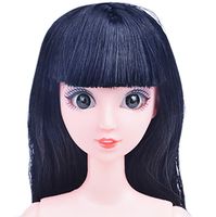 Rucan Girl Nude Doll With Head 12 Jointed Movable Naked Bodies DIY Toys Accessories Gift (G)