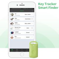 Key Finder, CC-Show Wireless GPS Phone Locator, Smart Wallet Tracker, Anything Anti Lost Alarm with Selfie Shutter/Remote Control for iOS/Android App, Padlock Shape (Green)