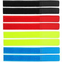 Alamic Cable Ties 100 Pcs Reusable Fastening Cable Straps Multi-Purpose Fastening Wire Organizer Cord Rope Holder, 7 Inch - 4 Colors