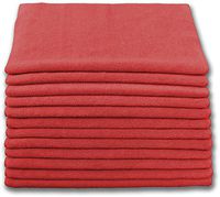 Heavy Duty Microfiber Terry Cloth 16x16 400gsm - Red 12 Pack