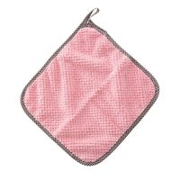 Erholi Home Kitchen Double Side Coral Fleece Dish Washing Cleaning Cloth Towel Rag Wipe Sponges