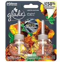 Glade PlugIns Scented Oil Air Freshener Refill - Limited Edition | Sultry Spiced Rhythm Scent - 2 Count Oil Refills Per Package (0.67 Ounce Each) - Pack of 2 Packages