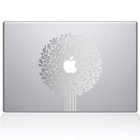 The Decal Guru 2064-MAC-13A-S Tree of Life Topiary Decal Vinyl Sticker, Silver, 13\" MacBook Air