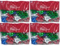 Berwick C.O. Large Premium Holiday Holographic Peel N Stick, Gift Wrapping Christmas Bows (60 Bows)