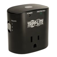 Tripp Lite 1 Outlet Portable Surge Protector Power Strip, Direct Plug in, Timer, $5,000 Insurance (SK10TG)