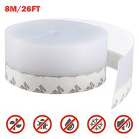Silicone Seal Strip,8M/26ft Door Strip Bottom for Doors Silicone Sealing Sticker Adhesive for Doors and Windows Gaps of Anti-Collision Silicone (45MM, Transparent)