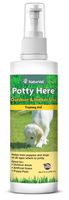 NaturVet - Potty Here Training Aid Spray - Attractive Scent Helps Train Puppies & Dogs Where to Potty - Formulated for Indoor & Outdoor Use - 8 oz
