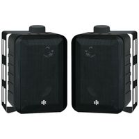 BIC America RTRV44-2 3-Way Speakers Pair Indoor/Outdoor Black RtR Series Consumer Electronics