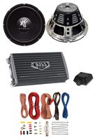 2) HIFONICS HFX12D4 12" 1600W Car Audio DVC Subwoofers +2 Ch Amplifier+Amp Kit