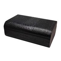 Cigar Humidor Desktop Cigar Box ，with Humidifier and Hygrometer Cedar Wood Lining, Leather Large Capacity Cigar Cabinet Cigarette Case Men's Gift Box Collection, Can Accommodate 36 Cigars