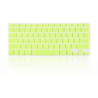 TOP CASE - Russian/English Letter Keyboard Cover Skin Compatible with MacBook 13" Unibody/Old Generation MacBook Pro 13" 15" 17" / MacBook Air 13" / Wireless Keyboard-Light Green