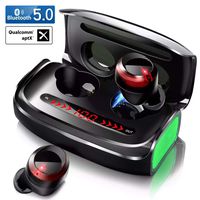 Wireless Earbuds, GRDE TWS Bluetooth 5.0 Headphones with【3000 mAh Charging Case】Deep Bass 170H Playtime CVC 8.0 Noise Canceling LED Display in-Ear Earphones Bluetooth Earbuds Built-in Mic Headset
