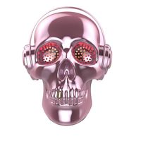 [Updated Version] Skull Wireless Speaker, TOPROAD LED Wireless Super Bass Stereo Sound Cool Skull Artwork Speaker with Wonderful Eyes Light for Home Party/Office/Business/Bedroom/Outdoor (Pink)