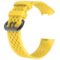 ZSZCXD Compatible for Fitbit Charge 3, New Soft Silicone Replacement WatchBand Strap Band Wristband for Fitbit Charge 3 (Yellow, Small)