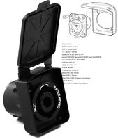 Neutrik ( NL2MP and SCDX ) Hinged Cover Seals Chassis Mount Solder, 2 Pole Type Speakon Connector,