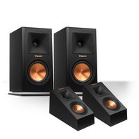 Klipsch RP-160M Reference Premiere Monitor Speakers with RP-140SA Add-On Dolby Atmos Enabled Elevation Speakers (Black)