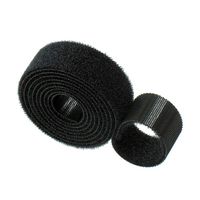 Tangser Reusable Cable Straps, Hook and Loop Fastening Tape Cable Ties, 3/4-Inch Double Side Hook Roll, Nylon Tape Wire Organizer Cords Cable Management (33 ft, Black)