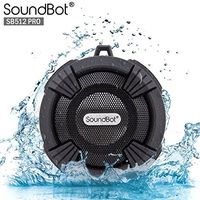 SoundBot® SB512-PRO HD Premium Water & Shock Resistant Bluetooth Wireless Shower Speaker, Hands-Free Portable Speakerphone w/ Hi-Fi Output, Built-in Mic, 6Hrs Playtime