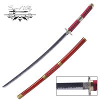 Sword Valley Handmade Katana Japanese Samurai Sword, ONE Piece Roronoa Zoro Anime Swords, Kitetsu Lengthen Version