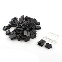 20 Sets 2.5mm 5P Black JST SM Plug Housing w Crimp Terminal Connector